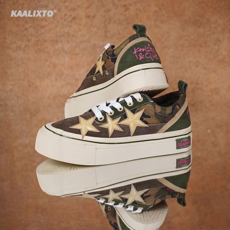 【经典款】Kaalixto迷彩帆布鞋厚底国潮经典春夏百搭增高透气潮流