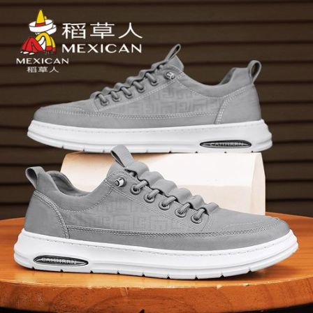 稻草人官方正品男士驾驶员开车专用鞋一脚蹬上班男鞋冰丝帆布鞋子