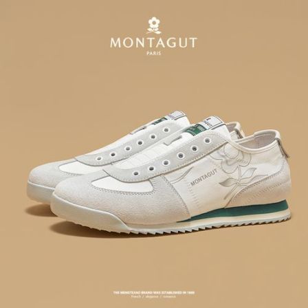 梦特娇新款轻便舒适时尚百搭软底缓震增高透气一脚蹬休闲男鞋鞋