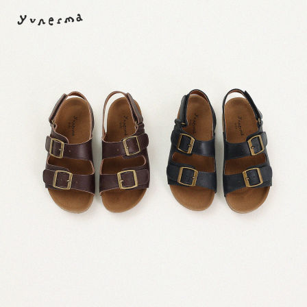 允儿妈女童夏季百搭牛皮博肯拖鞋儿童2026时尚凉鞋宝宝沙滩鞋凉拖