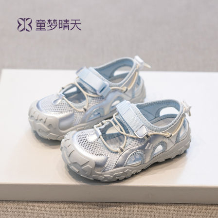 童梦晴天凉鞋女款2026新款儿童运动鞋包头夏天网鞋女童软底溯溪鞋
