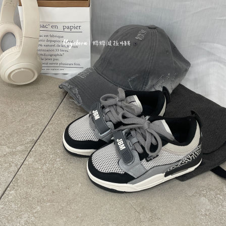 JBM童鞋儿童透气网面板鞋小白鞋2026春夏款休闲鞋中大童运动鞋