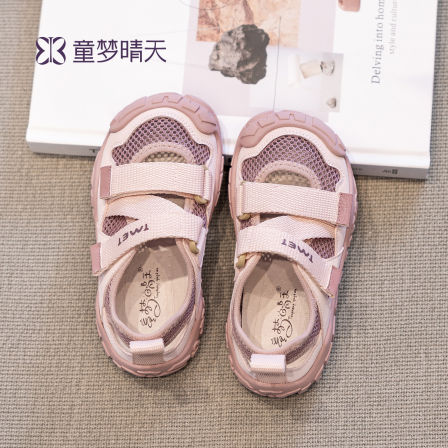 童梦晴天儿童凉夏鞋女宝夏季包头运动凉鞋2026新款软底女童沙滩鞋