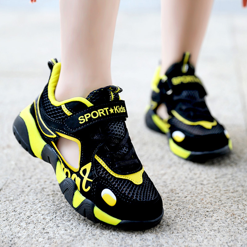 阿童木男童鞋子运动凉鞋2025新款夏季软底儿童镂空透气单网鞋大童主图