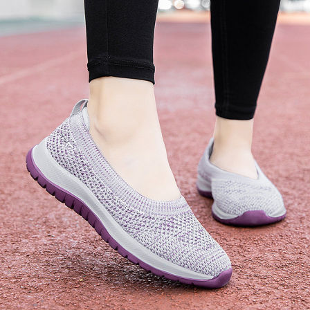 张凯丽老人鞋女夏透气2026新款一脚蹬妈妈鞋中老年舒适健步运动鞋