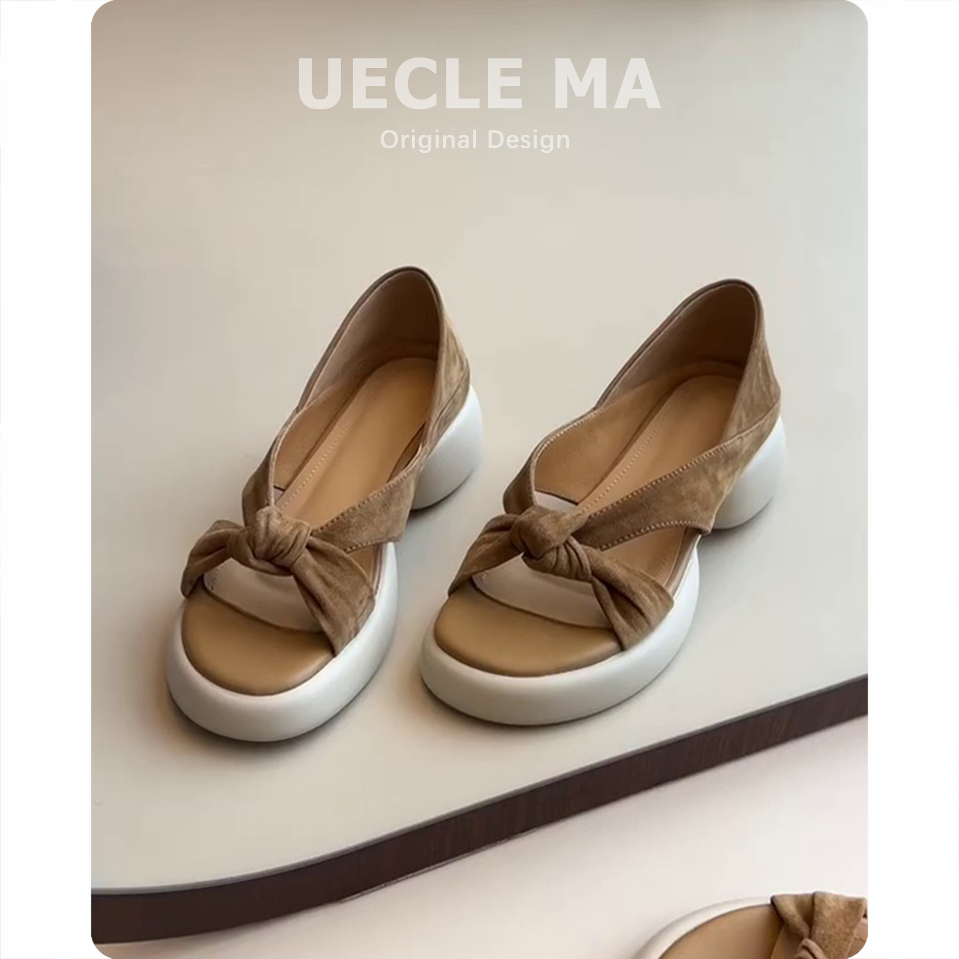 羊皮款~厚底凉鞋女2026夏季新款外穿配裙子绝美不累脚复古罗马鞋主图