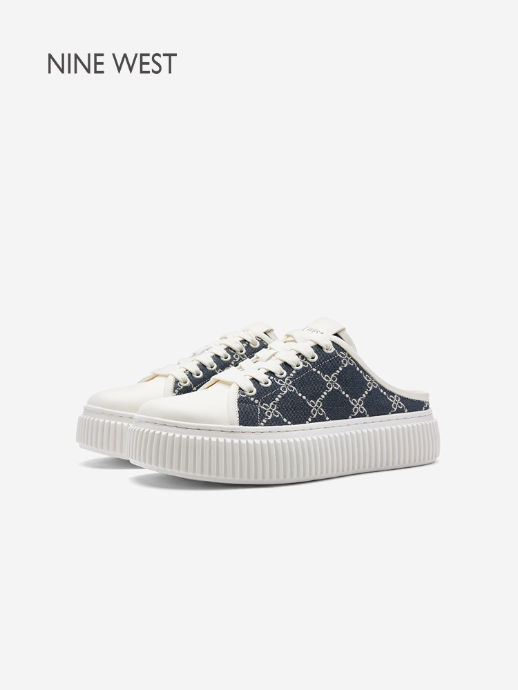 Nine West/玖熙厚底包头拖鞋女春夏季一脚蹬懒人鞋百搭休闲半拖鞋主图