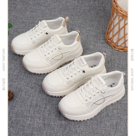 自然小铺 2026夏季新款透气超轻【牛皮鸡蛋鞋】透气休闲运动鞋女