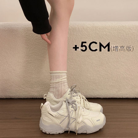 厚底德训鞋女款2026新款夏季巨好看小白鞋运动休闲内增高绝美女鞋