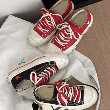 3.29跟高3.5cm小榴莲【跑单限购】时尚百搭真皮帆布鞋T68-12 H809