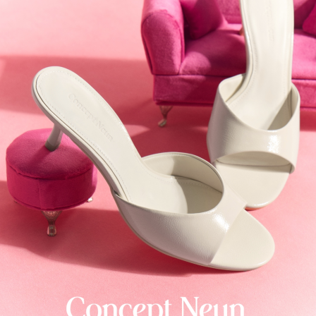 Concept Neun性感可爱圆头小猫跟细跟凉鞋女