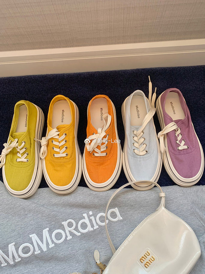 软羊皮~超火5cm内增高厚底帆布鞋女春夏百搭透气增高运动休闲板鞋主图