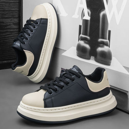欧洲站男鞋2026夏季新款潮牌高级感运动休闲板鞋男生厚底增高潮鞋