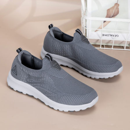 张凯丽老人鞋男夏季透气一脚蹬爸爸中老年舒适防滑轻便休闲运动鞋