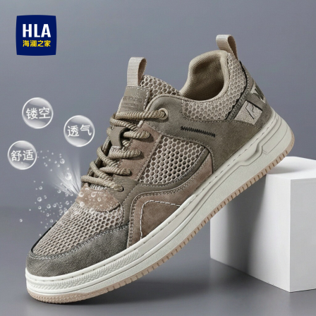 海澜之家男鞋夏季网面透气网眼防臭网鞋夏天板鞋镂空涉水运动板鞋