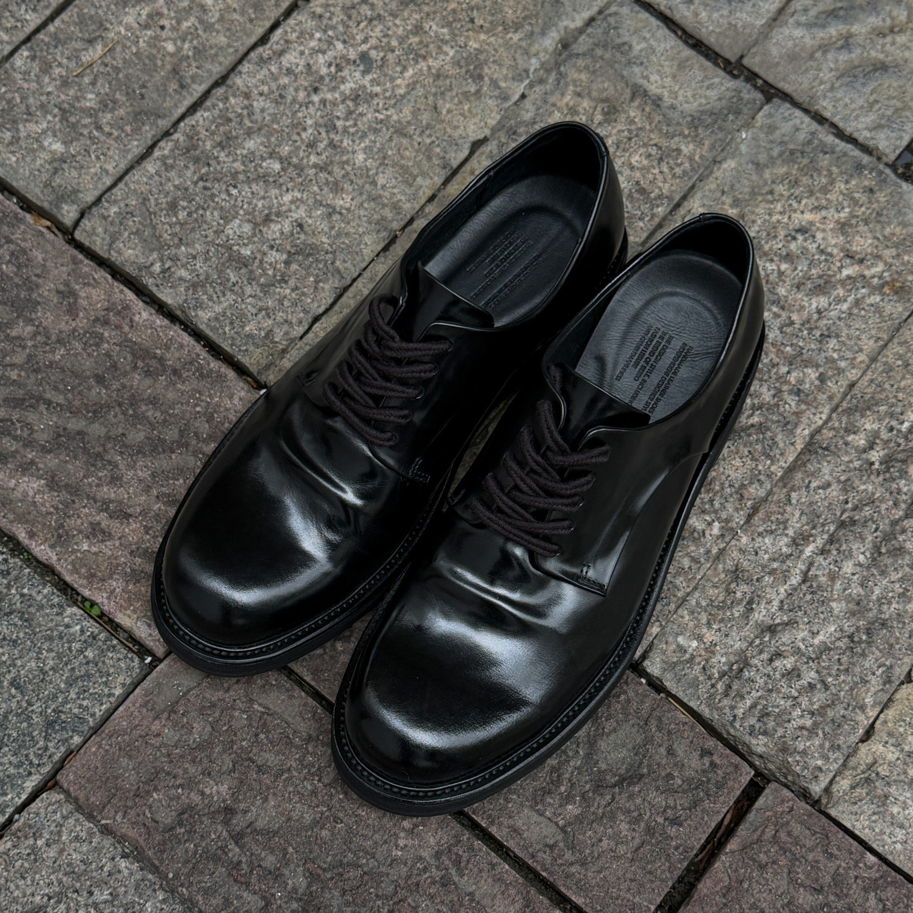 TBOF【高智感】马臀皮褶皱德比鞋男厚底增高商务休闲系带通勤皮鞋主图