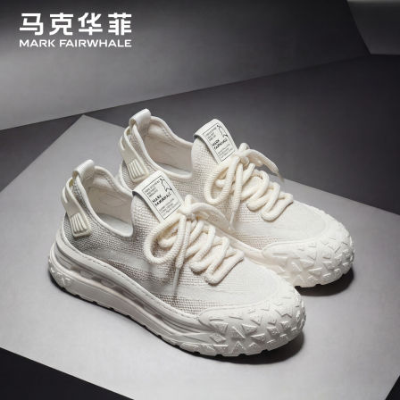 马克华菲鞋子男鞋2026新款夏季网面鞋男软底透气小白鞋男士休闲鞋