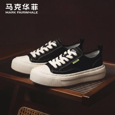 马克华菲男鞋帆布鞋夏季透气布鞋板鞋男款运动鞋子男增高休闲鞋男