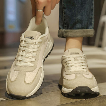 德训鞋男款春季透气男生运动潮牌高级感百搭轻便软底阿甘休闲鞋