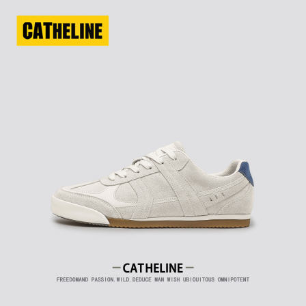 美国CAT.HELINE高端德训鞋男款夏季复古低帮板鞋男百搭平底小白鞋