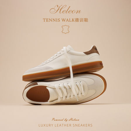【意大利牛皮】HELEON LP德训鞋 老钱风手工鞋26新款休闲小白鞋