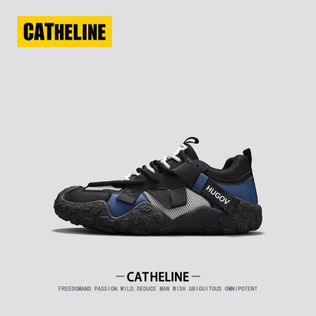 美国CAT.HELINE黑色德训鞋男款夏季新款透气潮牌运动阿甘赛车男鞋