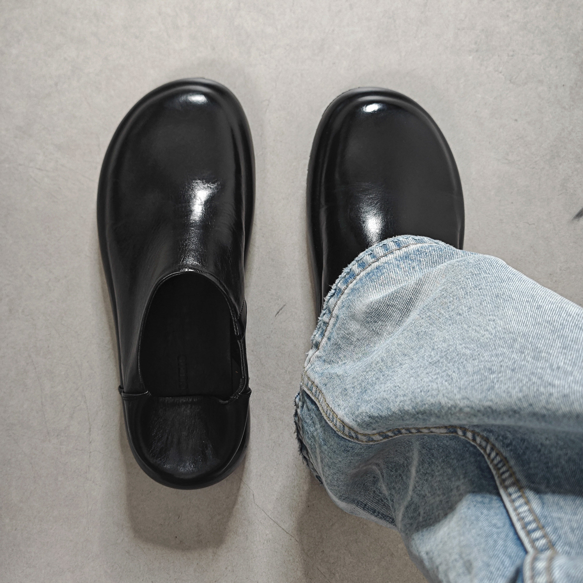 TBOF【老钱风】水洗马皮穆勒勃肯鞋 舒适通勤一脚蹬乐福鞋 可踩跟主图