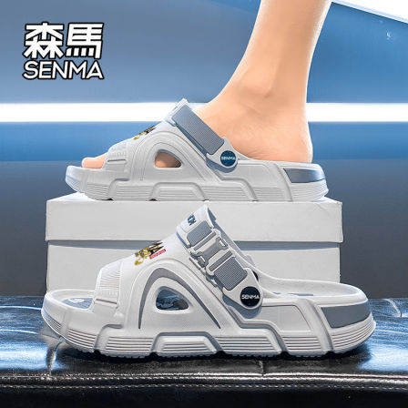 森马凉鞋男潮夏季外穿厚底防滑运动拖鞋青少年两用大码45沙滩凉拖