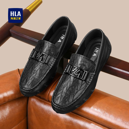 海澜之家男鞋2026夏季新款软底真皮乐福鞋男一脚蹬驾车休闲豆豆鞋