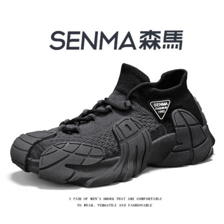 森马网面鞋男士2026夏季新款休闲舒适飞织透气轻便防滑耐磨跑步鞋