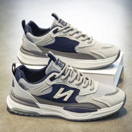 阿甘男鞋2026新款夏季透气网面网鞋增高软底休闲跑步运动老爹潮鞋