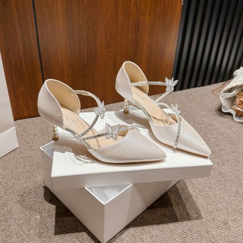 新款夏季蝴蝶高跟水晶包头时装单鞋女气质细跟主图