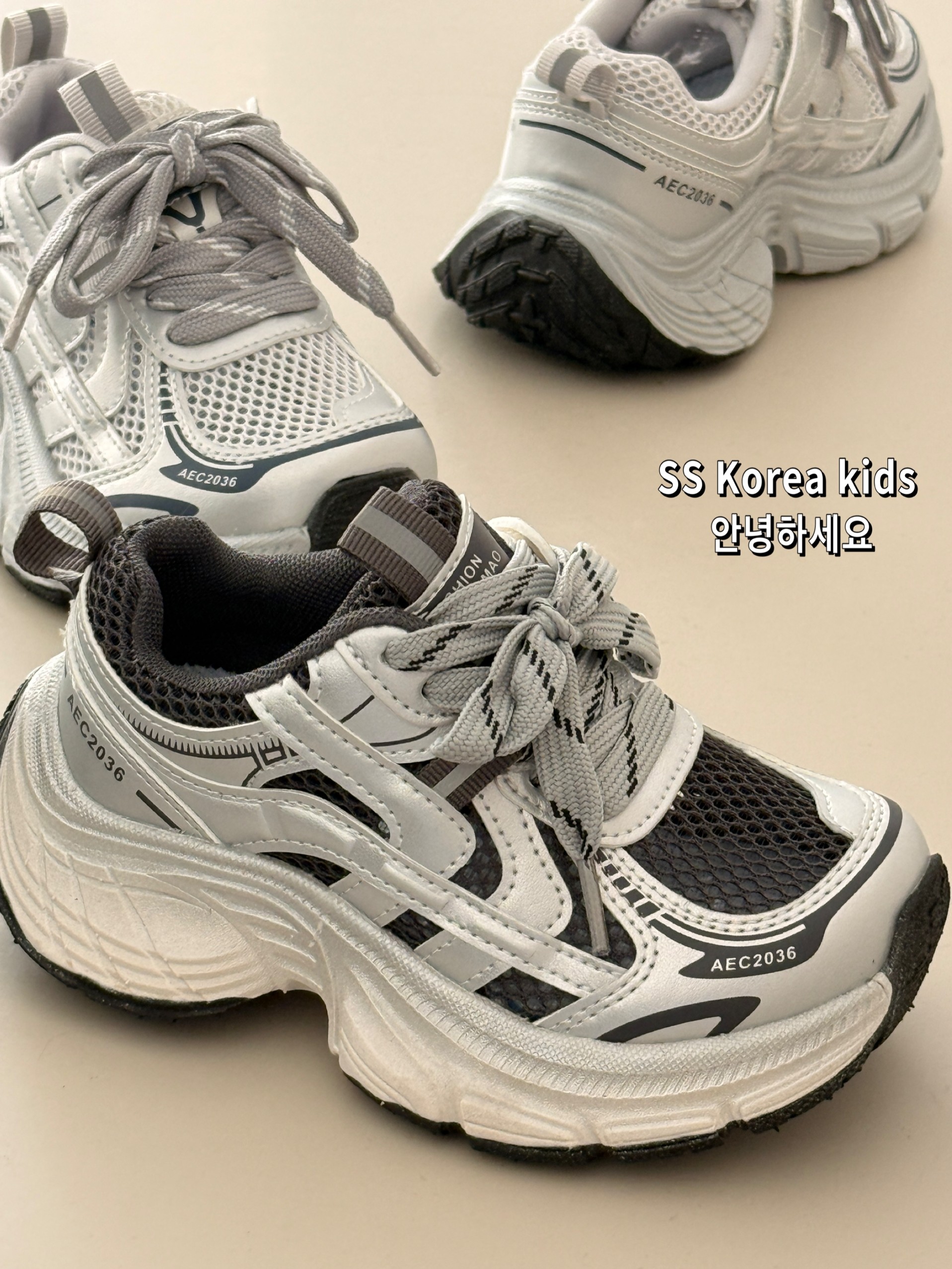 品牌实体韩货儿童运动鞋2026新款洋派男童春秋时尚老爹鞋女童潮鞋主图