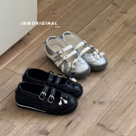 JBM春夏款儿童休闲德训鞋法式女童芭蕾风玛丽珍鞋平底浅口运动鞋