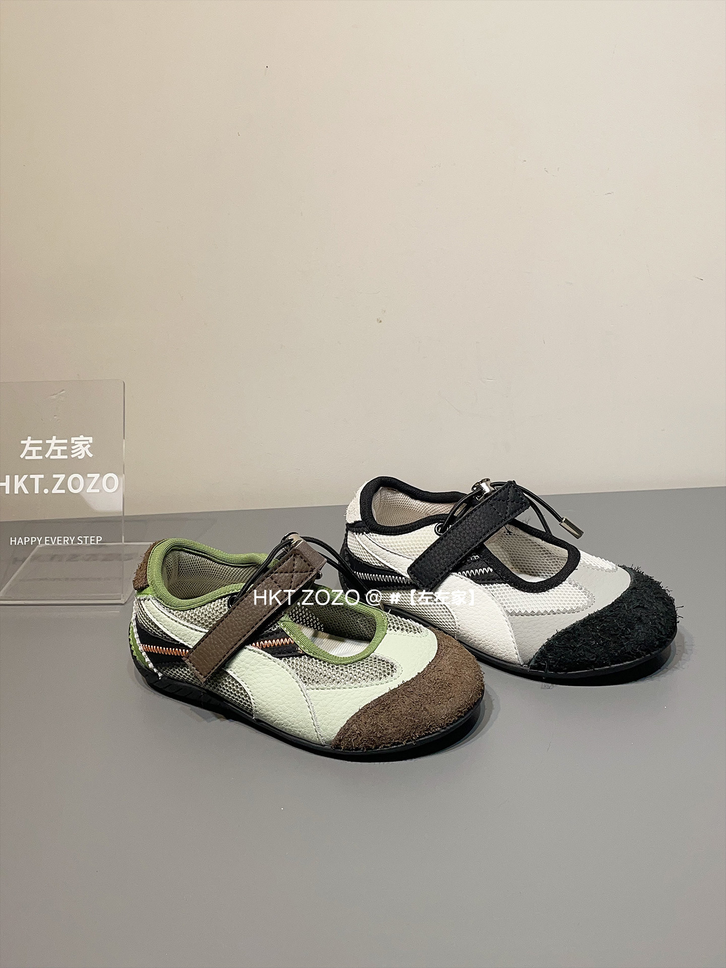 左左家儿童春夏丑萌玛丽珍镂空德训鞋2026新款韩版女学生运动鞋主图