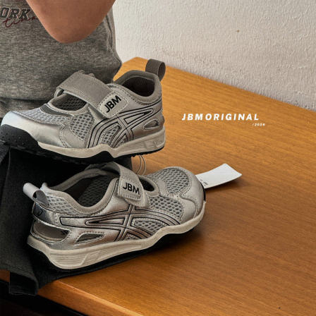 JBM春夏单网面运动鞋女童户外休闲跑步鞋阿甘鞋魔术贴百搭德训鞋