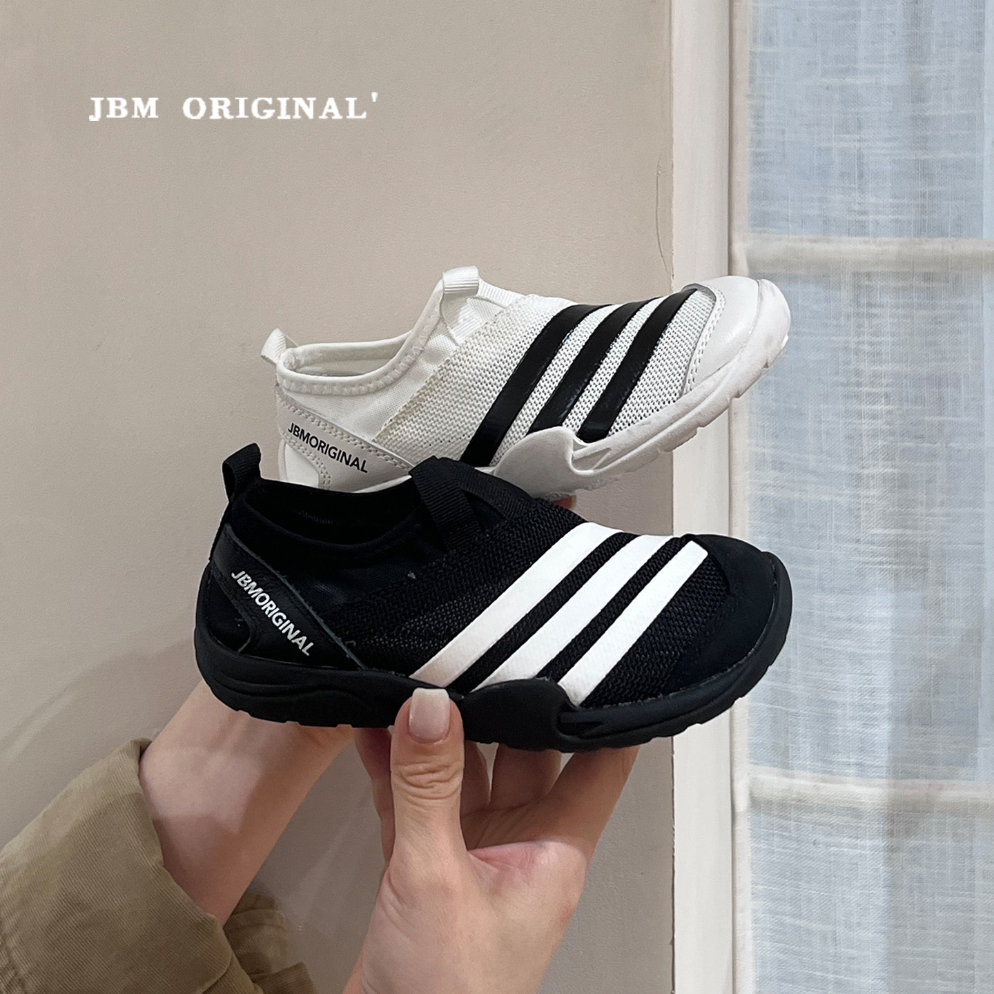 JBM 夏季男童经典款透气轻便沙滩鞋儿童户外一脚蹬休闲涉水溯溪鞋主图