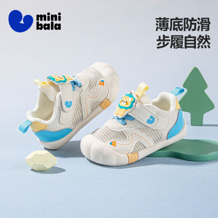 迷你巴拉夏季新款单网透气儿童休闲鞋男女宝宝学步鞋包头防撞童鞋