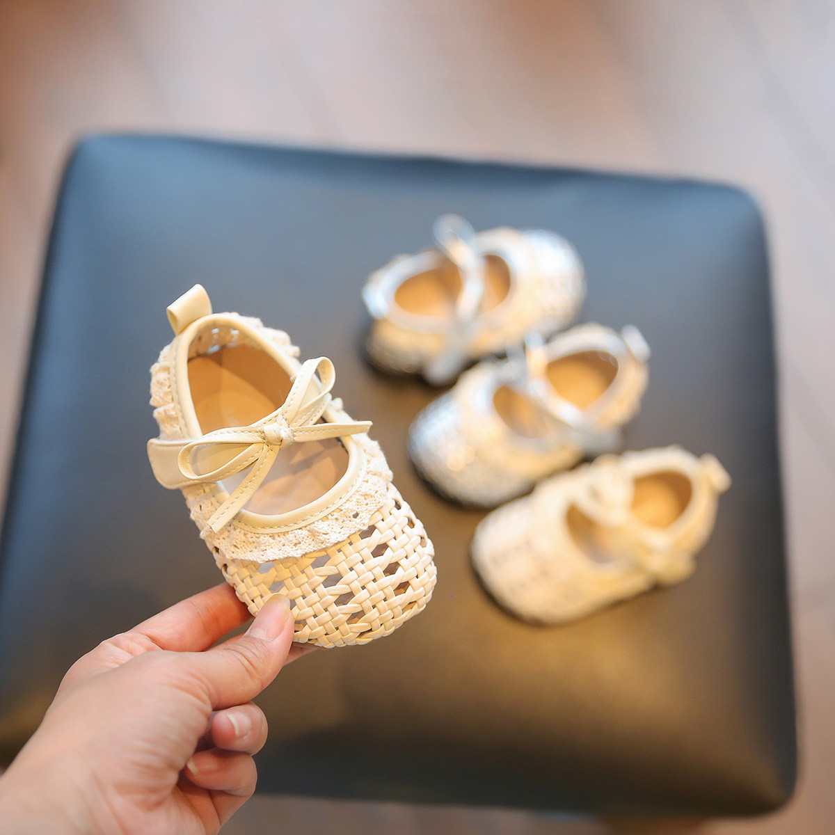 小步点女宝宝凉鞋夏季软底一岁婴儿学步鞋防滑透气女童鞋子公主鞋主图