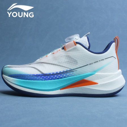 李宁男女童鞋2026春夏季中大童赤兔9pro䨻网面减震透气儿童跑步鞋