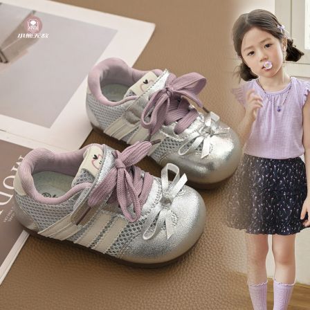 女童韩版蝴蝶结德训鞋2026春夏新款儿童单网透气运动鞋休闲宝宝鞋
