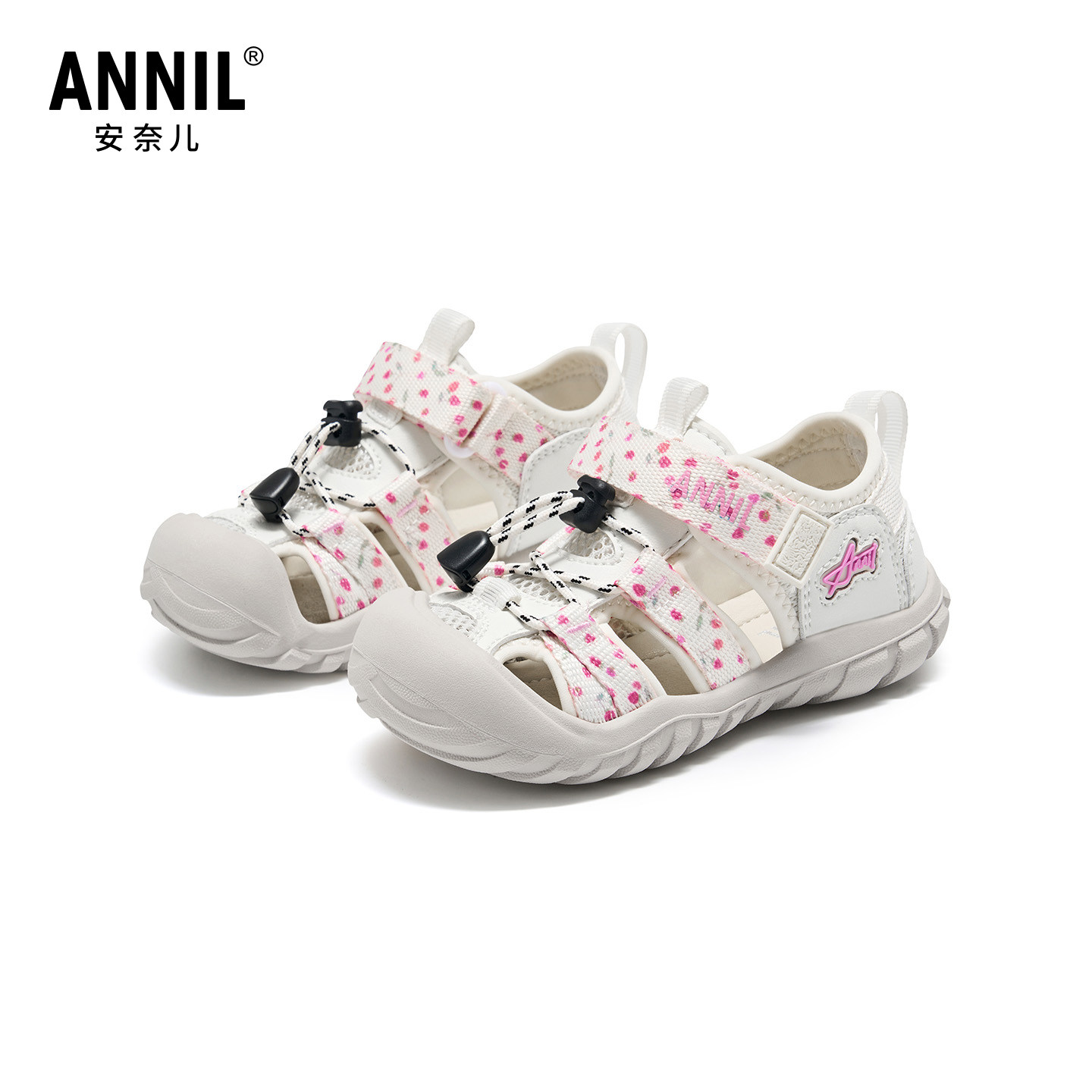 安奈儿儿童凉鞋轻便软底休闲鞋女童鞋子包头溯溪涉水鞋户外沙滩鞋主图