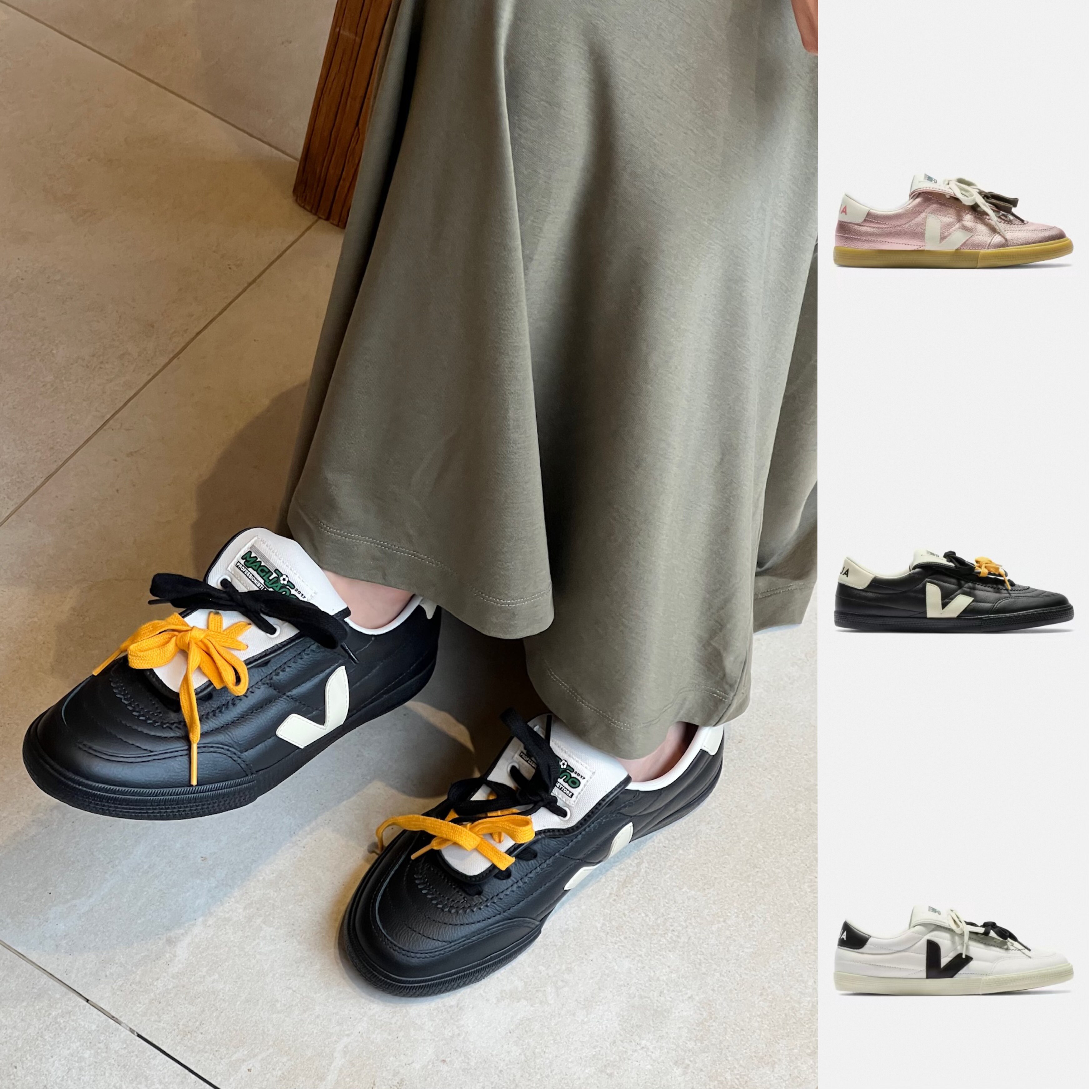 MAGLIANO X veja 合作款圆头系带平底休闲鞋运动德训鞋女鞋26春夏主图