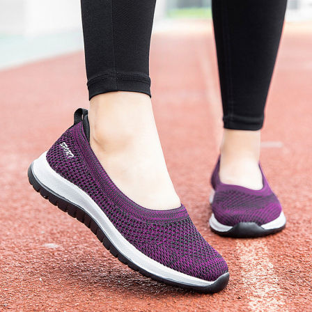 张凯丽老人鞋女2026新款夏季网面透气一脚蹬妈妈鞋舒适软底健步鞋