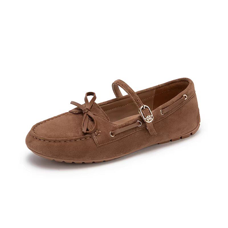 【七七酱直播间】natursun豆豆玛丽珍鞋女一脚蹬复古单鞋平底鞋主图