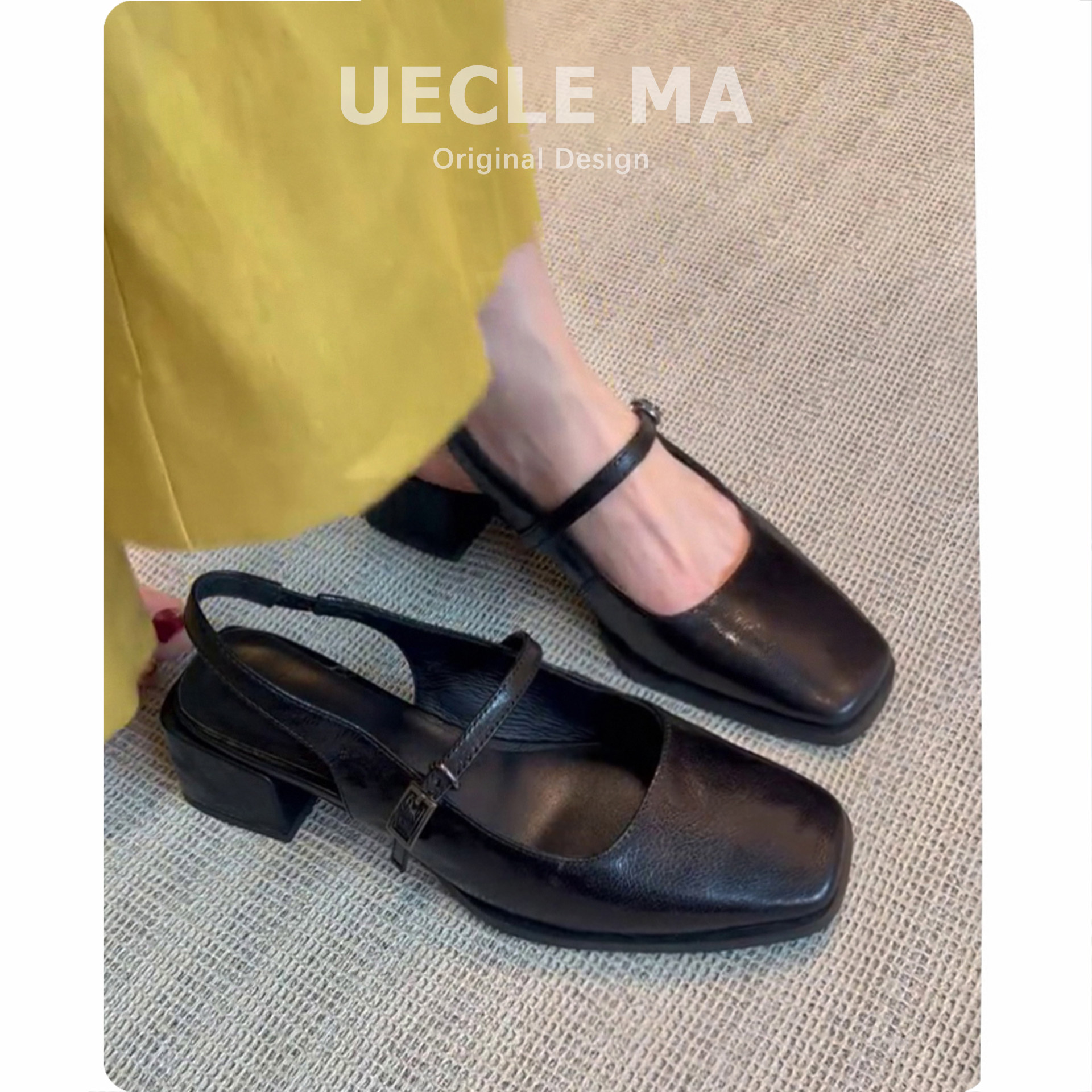 羊皮版~法式包头凉鞋女2026夏季新款外穿仙女风配裙子玛丽珍单鞋主图