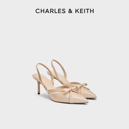 CHARLES&KEITH26夏季新款CK1-60920431尖头蝴蝶结高跟鞋包头凉鞋