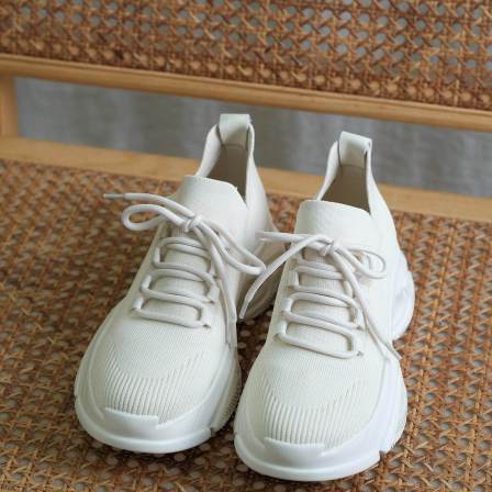 远家 飞织网面透气休闲鞋 增高运动健身轻便通勤鞋子 春新W-856限