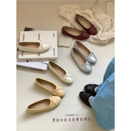 3.31小榴莲【跑单限购】跟高1cm法式编织蝴蝶结单鞋896-2 H809