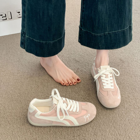 阿甘德训鞋女2026新款春夏季粉色鞋子网面透气运动鞋软底休闲板鞋